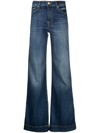 7 FOR ALL MANKIND MID-RISE STRAIGHT-LEG JEANS