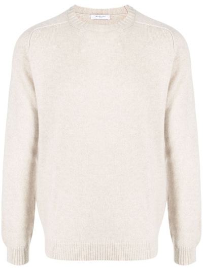 Boglioli Ribbed-trim Cashmere Jumper In Neutrals