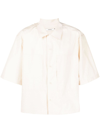 AMOMENTO CUBAN-COLLAR CROPPED SHIRT