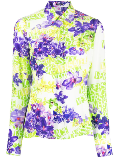 Versace Orchid Blouse In Multicolor