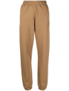 Attico Cotton Joggers With Elastic Waist And Cuffs In Brown