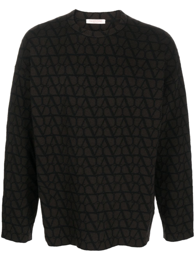 Valentino Toile Iconographe-pattern Jumper In Grey