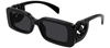 Gucci Gg1325s 001 Rectangle Sunglasses In Grey