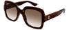 Gucci Brown Gradient Square Ladies Sunglasses Gg1337s 003 54 In Brown