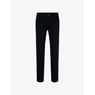 Hugo Mens Black Slim-fit Mid-rise Stretch-cotton Jeans