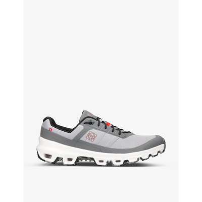 Loewe On Cloudventure Shell-trimmed Mesh Sneakers In Gray