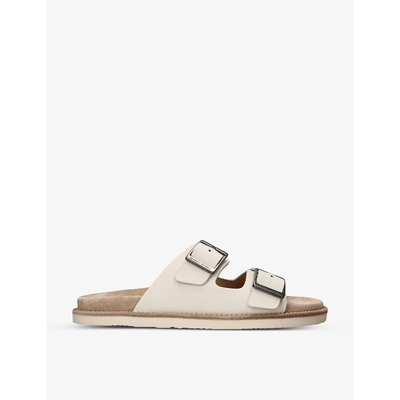 Brunello Cucinelli Full-grain Leather Sandals In White