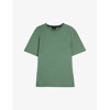 Ted Baker Tywinn Cotton Solid Tee In Mid-green