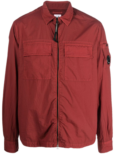 C.p. Company Zip-up Shirt Jacket In Red