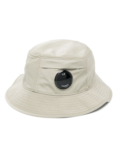 C.p. Company Chrome-r Lens-detail Bucket Hat In Green