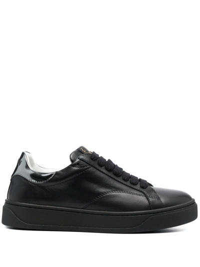 Lanvin Ddb0 Leather Sneakers In Black