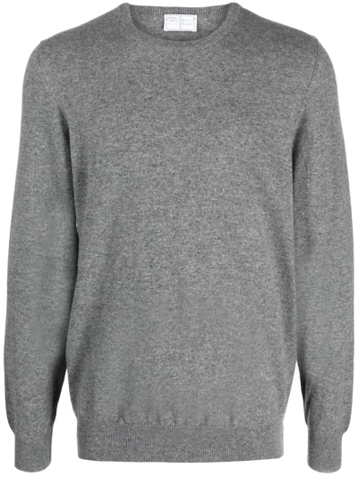 Fedeli Crew-neck Cashmere Jumper In Grey