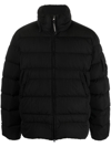 C.p. Company Chrome-r Quilted Black Nylon Down Jacket In Black