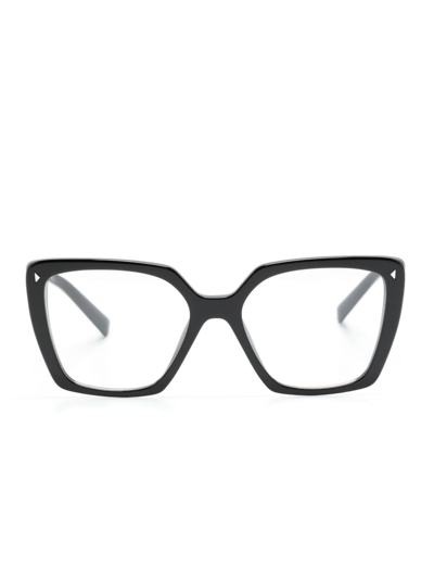 Prada Square-frame Glasses In 1ab1o1 Black
