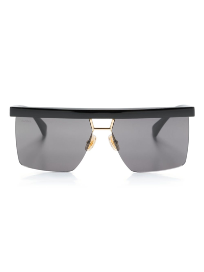 Max Mara Rectangle-frame Sunglasses In Black