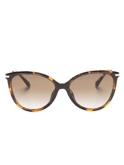 Michael Kors Tortoiseshell-effect Cat-eye Sunglasses In Brown