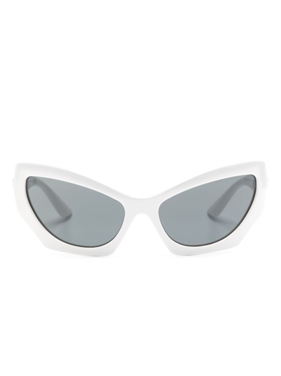Versace Tinted Cat-eye Sunglasses In White