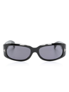 TOM FORD T-SHAPED RECTANGLE-FRAME SUNGLASSES