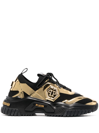 Philipp Plein Runner Hexagon Low-top Sneakers In Black