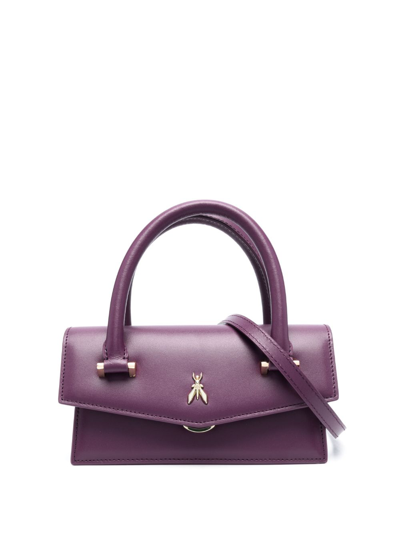 Patrizia Pepe Fly Bamby Leather Bag In Purple