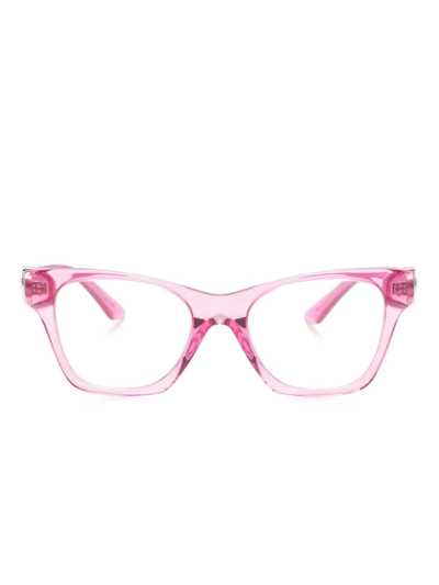 Versace Medusa-plaque Cat-eye Glasses In Pink