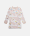 Stella Mccartney Rainbow Unicorn Cloud Print Sweater Dress In Blue