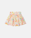 STELLA MCCARTNEY WATERCOLOUR RAINBOW PRINT SKATER SKIRT