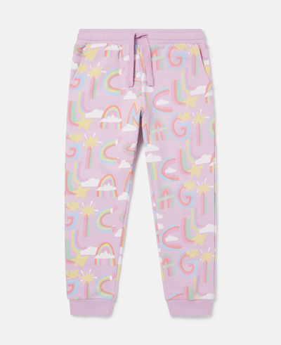 Stella Mccartney Rainbow Unicorn Cloud Joggers In Lilac