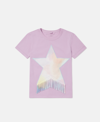 Stella Mccartney Kids Girls Purple Organic Cotton Star T-shirt In Lilac