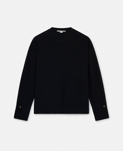 Stella Mccartney Stella Iconics Split Cuff Jumper In Black