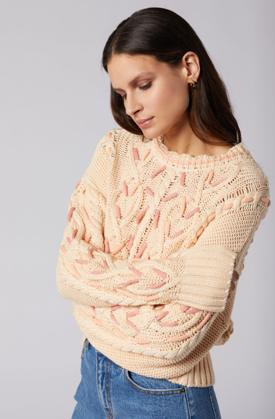 Joie Cameron Crew Neck Sweater In Pink