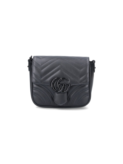 Gucci Gg Marmont Quilted Shoulder Bag In Black