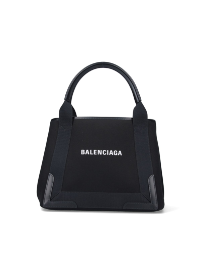 Balenciaga "cabas Navy" Handbag In Black  
