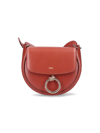 Chloé Chloe Arlene Small Ring Half-moon Crossbody Bag In Brown