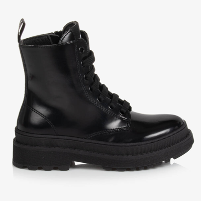 Calvin Klein Kids' Girls Black Faux Leather Boots
