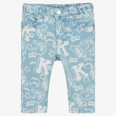 Kenzo Kids Baby Boys Blue Denim Varsity Tiger Jeans