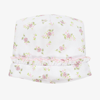 MAGNOLIA BABY BABY GIRLS WHITE & PINK HOPE'S ROSE LAYETTE HAT