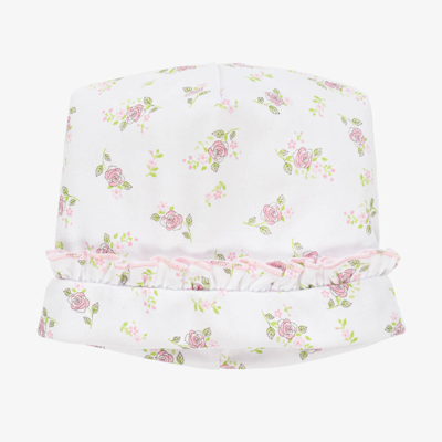 Magnolia Baby Baby Girls White & Pink Hope's Rose Layette Hat