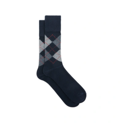 Burlington Diamond-patterned Socks In Black