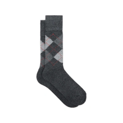 Burlington Diamond-patterned Socks In Gray