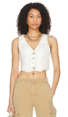 Steve Madden Oakland Vest In Ecru