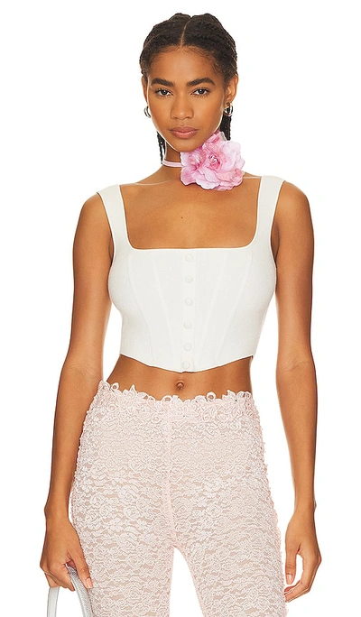 Guizio Knitted Corset In White