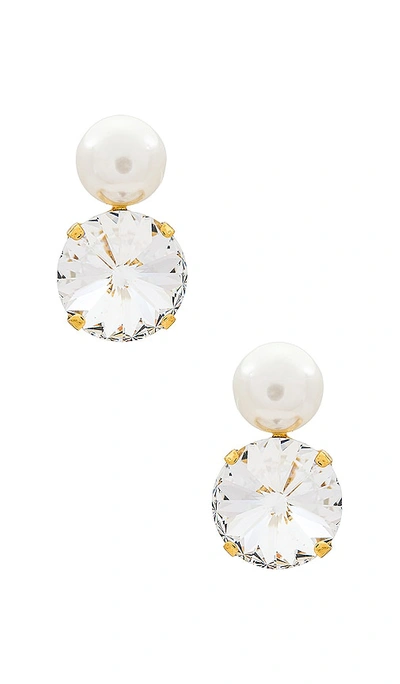 Jennifer Behr Demi Earring In Crystal Antique Gold