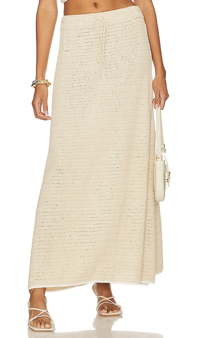 S/w/f Trimmed Maxi Skirt In Naturel