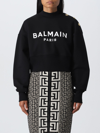 Balmain Sweatshirt  Woman Color Black In Black