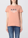 APC T-SHIRT A.P.C. WOMAN COLOR PINK,E48360010