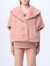 Max Mara Cambusa Teddy Cape In Pink