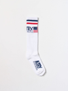 Autry Intarsia-knit Ribbed Socks In White