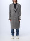 Golden Goose Herringbone Pattern Single-breasted Coat In Beige