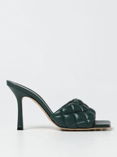 Bottega Veneta Heeled Sandals  Woman Colour Turquoise In Green